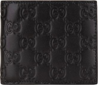 Gucci Accessoires, Heren, Zwart, ONE Size, Leer, Guccissima Bi-fold Portemonnee