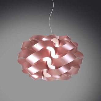 Linea Zero Ara&ntilde;a Colgante Una Luz Nube Rosa Di&aacute;metro 28x H18 Cm