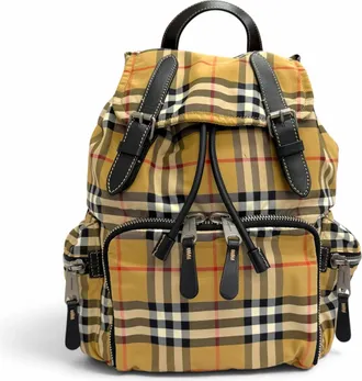 Burberry Beige Polyamide Leather Backpack (Pre-Owned)