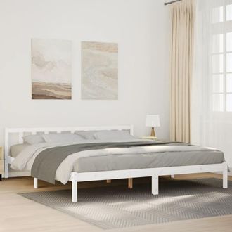 Berkfield Home Extra Long Bed Frame without Mattress White 180x220 cm Solid Wood Pine