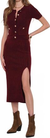 Heartloom Carmela Top & Skirt Set In Merlot