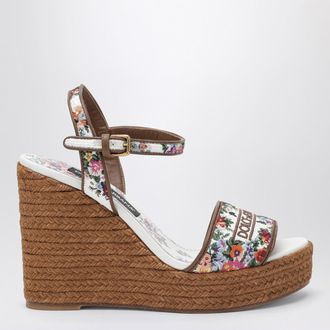 Dolce & Gabbana Wedge sandals with logo embroidery
