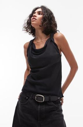 Topshop Twist Strap Sleeveless Top in Black at Nordstrom Rack, Size 4 Us (Fits Like 0-2)