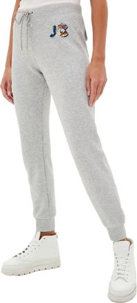 Juicy Couture Womens French Terry Sequin Trim Joggers In Gray