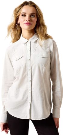 Ariat Womens Stella Western Snap Shirt Long Sleeve in Rope Stripe, Size 2X-Large, by Ariat