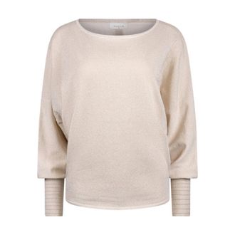 Nukus Jorien Pullover Lurex - Dames - Ronde hals truien - Beige - XS - Denim - Truien & Vesten