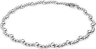 Lagos Caviar Bubbly Bead Wavy Collar Necklace in Sterling Silver at Nordstrom, Size 18