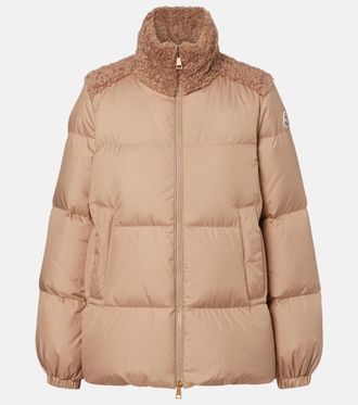 Moncler Esnaie fleece-trimmed down jacket