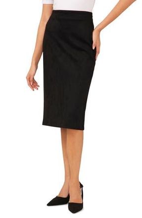 Vince Camuto Faux Suede Pencil Skirt in Rich Black at Nordstrom Rack, Size X-Large