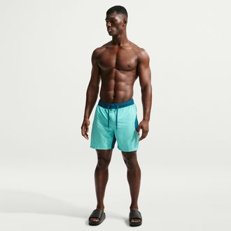 Nike Mens Swim 7 Fully Lined Volley Short in Green | NESSG517-468
