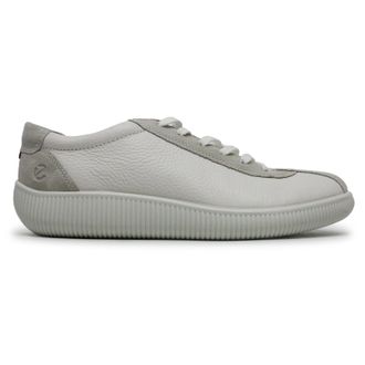 Ecco Ecco Soft Zero Leather Mens Comfort Trainers - White Shadow White - Size:UK 10.5-11