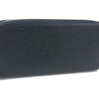 Louis Vuitton Taiga Navy Blue Taiga Leather Long Wallet (Bi-Fold) (Pre-Owned)