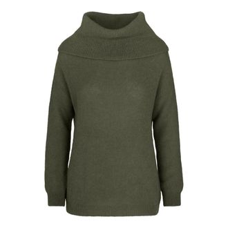Bomboogie Maglione in misto alpaca senza cuciture con collo avvolgente - - Knitwear - Donna - Verde - L