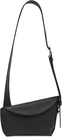 Alexander McQueen T-Bar Sling Asymmetric Leather Crossbody Bag in Black/silver at Nordstrom