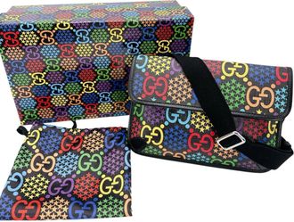 Gucci Black Multi-Color Leather Fanny Pack (Pre-Owned)