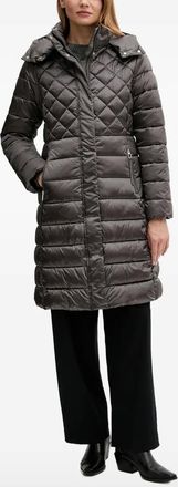 Joop Constance quilted-design coat - Grey