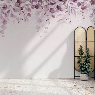 Superfresco Easy Botanical Cascade Purple Print To Order 3m x 2.8m Mural
