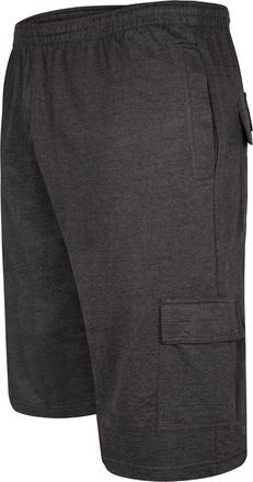 KAM Jeanswear Mens Jersey Cargo Shorts-Gray-6XL