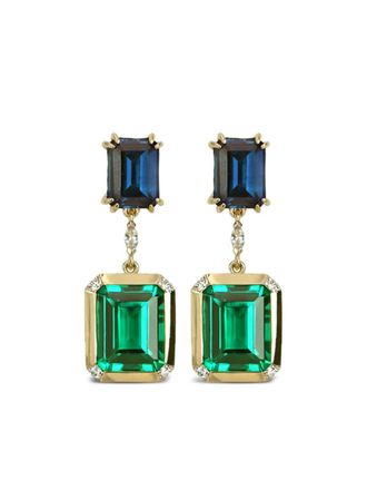 Lark & Berry Orecchini a bottone Nexus in oro giallo 14kt