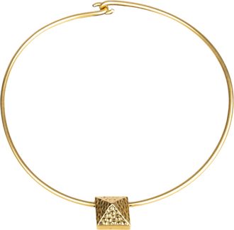 Valentino Pre-owned Womens Choker Necklace - 10s - Gold Metal - One Size