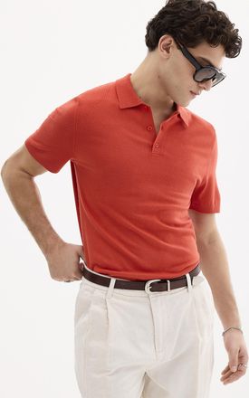 Le 31 Mens Silky knit Polo Shirt
