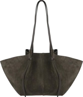 Yuzefi Tassen, Dames, Bruin, ONE Size, Leer, Grote Mochi Tas