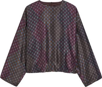 Dries Van Noten Capo Printed Silk Shirt - Burgundy - 38 (UK10 / S)