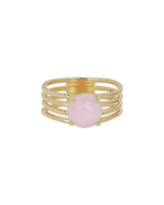 Tiramisu Silver 1.75 Ct. Tw. Pink Opal Ring