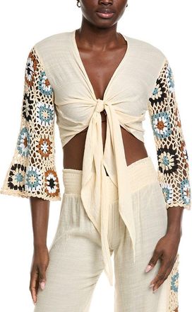 Elan Elan Tie Front Top