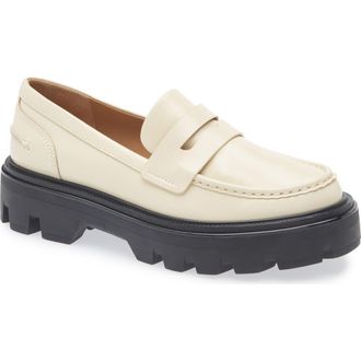 Rag & Bone Quinn Platform Penny Loafer in Greige at Nordstrom Rack, Size 7Us / 37Eu