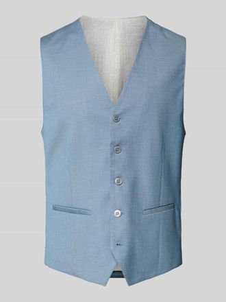 Daniel Hechter Regular Fit Weste mit Paspeltaschen in Hellblau, Gr&ouml;&szlig;e 54
