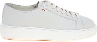 Santoni Schoenen, Dames, Wit, 40 EU, Leer, Cleanic Sneaker
