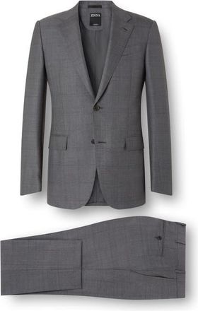 Ermenegildo Zegna Check 15Milmil15 Wool Suit in Grey at Nordstrom, Size 48 Us
