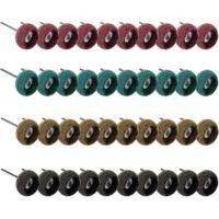 OEM Juego De 40 Discos Abrasivos De Pulido De 25 Mm, Accesorios De Pulido Para Herramientas Rotativas Dremel, Kit De Pulido Para Taladro 120 (marr&oacute;n)/180 