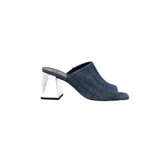 H&ouml;gl Schoenen, Dames, Blauw, 39 EU, Denim, Joyce Open-Toe Mules