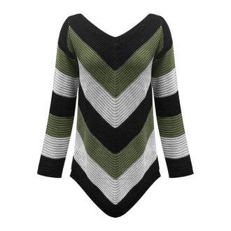 Generic Clearance Bargains Lightening Deals Winter Sweatshirt for Women Womens 2024 Autumn/Winter New Loose Contrast Knitted Top Sweater Christmas Jumpers for