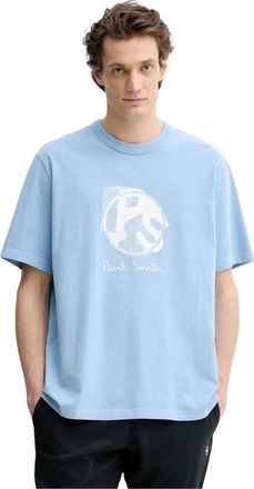 Paul Smith Stretch Katoenen T-shirt - Heren - T-shirts - Blauw - L - Katoen - Tops