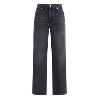 7 For All Mankind Straight Jeans, female, Black, Size: W28 Stovepipe Straight Bottomline