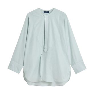 SOEUR Camicia Anora con collo tagliato - - Blouses & Shirts - Donna - Blu - 2XS