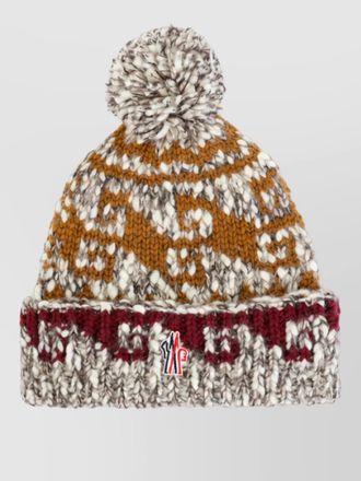 Moncler chunky-knit fair isle beanie