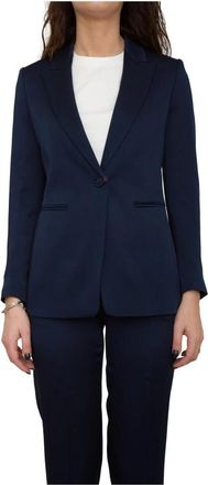 Max Mara Stijlvolle Jas voor Vrouwen - Dames - Blazers - Blauw - L - Jassen