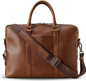 Shinola Navigator GM computer briefcase - men - Leather - One Size - Brown