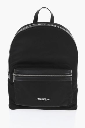 Off-white Nylon Backpack with Leather Trim Off-White