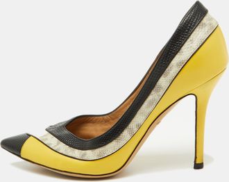 Ferragamo Multicolor Leather Pointed Toe Pumps