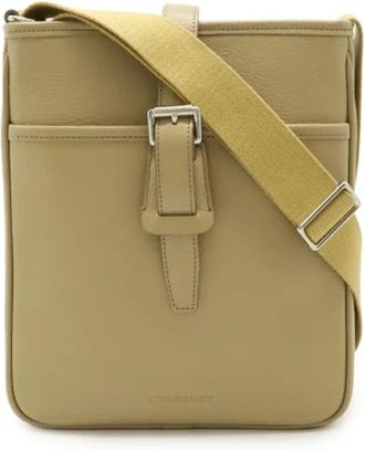 Burberry Vintage, unisex, Beige, ONE Size, Leer, Tweedehands leren schoudertassen