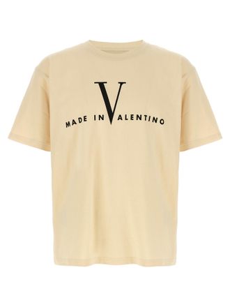 Valentino Garavani Beige Cotton Mens T-Shirt