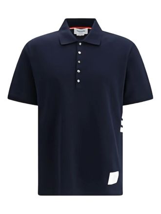 Thom Browne Polo con dettaglio a 4 righe - Blu