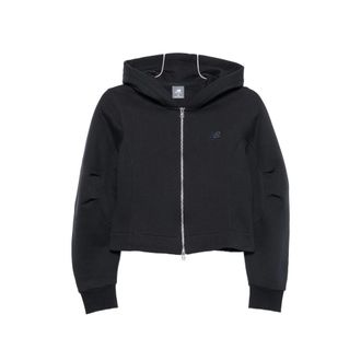 New Balance Logo-embroidered Zip-up Hoodie