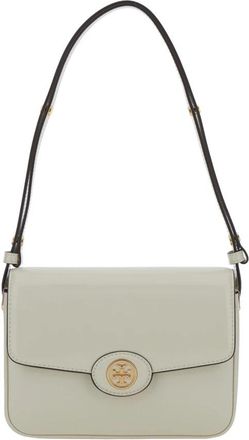 Tory Burch Robinson White Crossbody Tas - Dames - Schoudertassen - Wit - ONE Size - Leer - Tassen