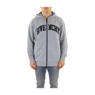Givenchy Zip-throughs, male, Gray, M, Classic Zip-Up Hoodie in Grey
